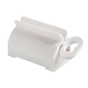Presse-tube de dentifrice manuel blanc pour organisation de salle de bain
