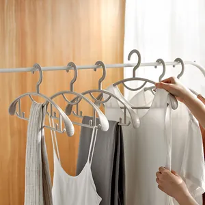 Premium multi-functional plastic adult hangers for wet and dry laundry organization