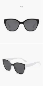 Stylish kids cat-eye sunglasses featuring black and white frames for outdoor sun protection