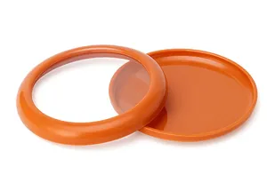 Orange food-grade silicone film lid and base for fruit fresh-keeping storage box