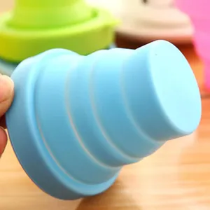 Premium portable food-grade silicone folding cup for travel and outdoor camping activities