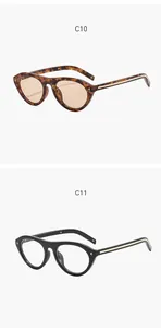 Vintage cat-eye sunglasses and clear lens frames with stylish gold rivet accents