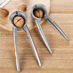 Aluminum Alloy Funnel Nut Cracker Heavy Duty Walnut Cracker Double Mouth Nut Cracking Tool For Pecan Hazelnut Kitchen Gadget