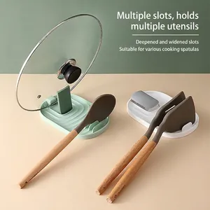 Support pliable pour couvercles et spatules pour le rangement organisé de cuisine