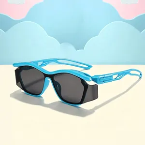 Premium cool hollowed-out curved kids sunglasses for outdoor sports and cycling protection
