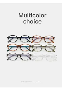 Selection of retro oval frame glasses in various colors
