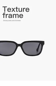 Gedetailleerde weergave van zwarte vintage vierkante zonnebril met hoogwaardig frame