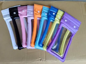 Série de pochettes étanches colorées pour téléphone avec triple sceau de sécurité et airbag