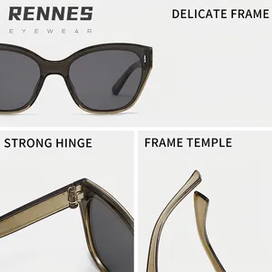 Stylish cat-eye children's sunglasses with translucent frames for sun protection
