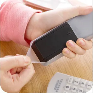 Transparent silicone protective cover for TV remote controls, stretchable and dustproof.