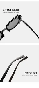 Détails d'une lunette de soleil enfant avec charnière solide et branches confortables