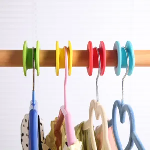 Boucle Fixe de Tringle à Vêtements Coupe-vent en Plastique ABS Moderne Crochet de Séchoir Antidérapant pour Buanderie Maison