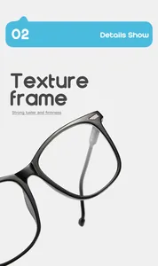 Close-up showing the textured frame of black square anti-blue light glasses for kids
