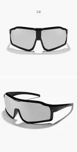Vue de face et de côté de lunettes de soleil de sport pour enfants pour le cyclisme