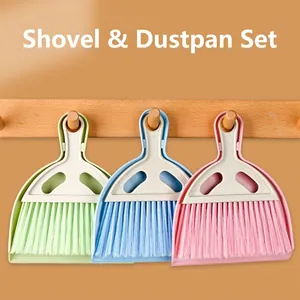 Set Mini Scopa e Paletta da Scrivania Spazzola per Pulizia Portatile per Tastiera Casa Ufficio Auto Tavolo Piccoli Strumenti per Pulizia Multicolore