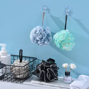 Large soft exfoliating bath sponges for skin care and rich lather in multiple colors
