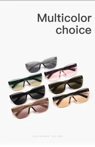 Selection of rimless cat-eye sunglasses with gradient lenses and rivet details