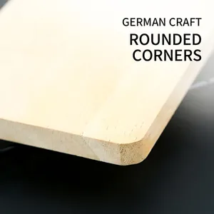 Professional thickened wooden dough board with rounded corners for commercial use.