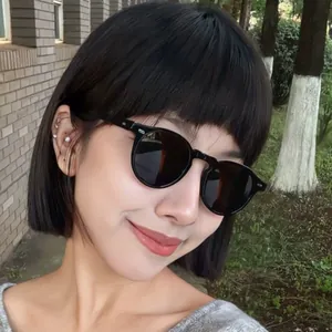 Retro Round Frame Sunglasses Anti-Blue Light Glasses UV400 Protection PC Frame AC Lens Lightweight Student Eyewear For Men Women
