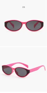 Bright pink cat-eye sunglasses for kids featuring stylish UV protection lens details
