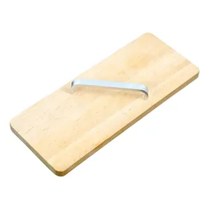 Commercial grade thickened wooden sliced noodle board with sturdy metal handle grip