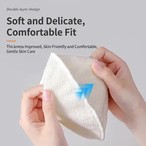 Masque serviette visage blanc épais double couche pour compresse chaude et soins