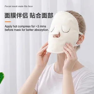 Masque serviette compresse chaude visage épais pour soin spa vapeur visage
