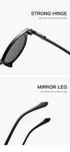 Detailed views of durable metal hinge and comfortable temples of cat eye sunglasses