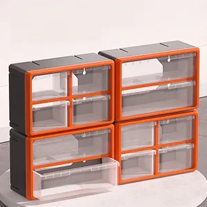 Caja de almacenamiento modular con cajones apilables para organizar piezas pequeñas