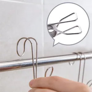 Ganci multifunzionali in acciaio inox per mollette da bucato per bagno e armadio
