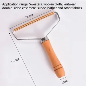 Manual wood lint remover with copper blade for wool clothes and sweaters - 16.5cm