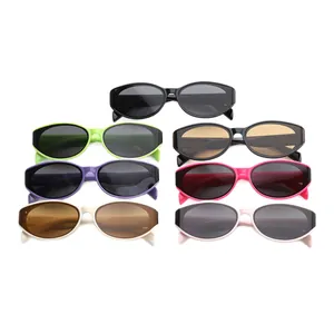 Fashionable children's cat-eye sunglasses set with UV protection and PC frames.