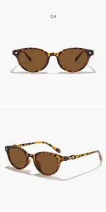 Front and side view of classic tortoiseshell cat eye sunglasses with dark brown lenses