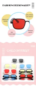 Vue détaillée de lunettes de soleil punk pour enfants avec divers verres et montures.