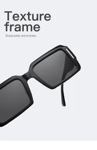 Makroansicht der glänzenden Oberfläche und Textur dieser schwarzen quadratischen Sonnenbrille