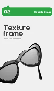 Close-up of black heart-shaped sunglasses with a glossy textured frame for kids.