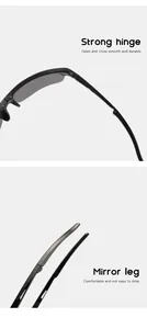 Detailed close-up showing the strong hinge and comfortable temples of kids cycling glasses