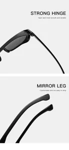 Close-up detail of the strong hinge and comfortable mirror leg of steampunk sunglasses