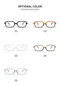 Display of optional colors for fashion small square anti-blue light glasses frames