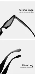 Detail of strong hinge and curved temple design on heart-shaped kids sunglasses