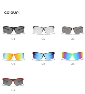 Collection of children's cycling sunglasses in seven vibrant lens colors and frame styles