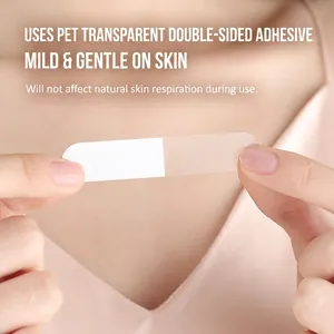 Transparent double-sided anti-exposure clothing tape for V-neck and shirt openings