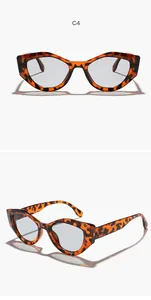 High-definition detail view of retro tortoiseshell cat-eye sunglasses from two angles.