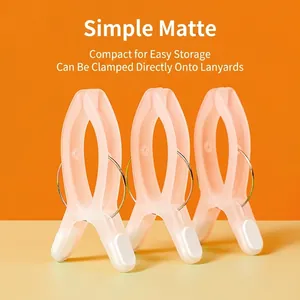 Japanese Style Plastic Laundry Pegs Windproof Transparent Clothespins Strong Grip Quilt Clips For Clothes Socks Drying