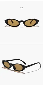 Vintage γυαλιά ηλίου cat-eye για γυναίκες με κεχριμπαρένιους φακούς και μικρό σκελετό