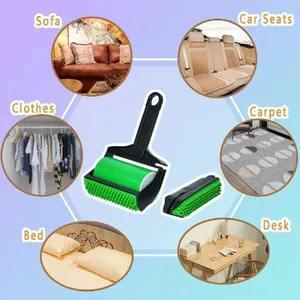 Efficient washable lint roller set for pet hair removal on clothes, sofa, and carpet.