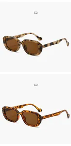 Side-by-side view of retro rectangular sunglasses in light and dark tortoiseshell patterns.