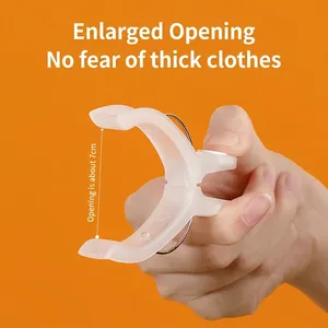 Large transparent plastic quilt clip with wide 7cm opening for thick laundry