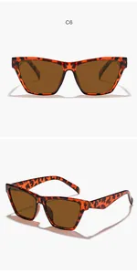 Lunettes de soleil œil de chat élégantes en écaille avec verres bruns