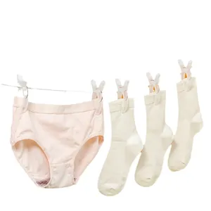 Japanese style clear plastic windproof clothes pegs for drying laundry and socks